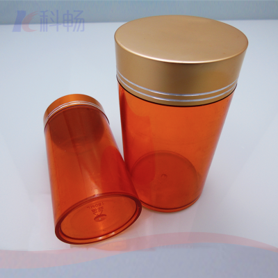 yellow round pet protein powder jar for health care product packaging plastic water bottle 1000ml